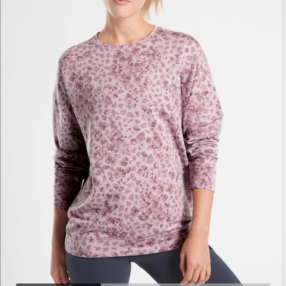 NWOT Athleta Studio To Street print sweatshirt, S